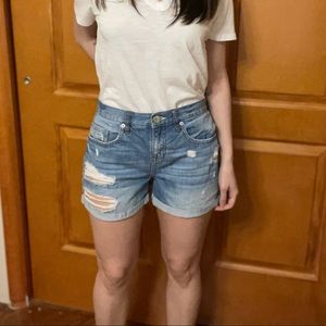 BCBGeneration Distressed Jean Shorts (Size 27)